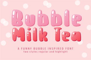 Bubble Milk Tea: A Playful Font for Handmade Products